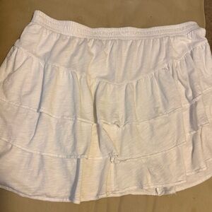American Eagle Outfitters White Tiered Mini Skirt